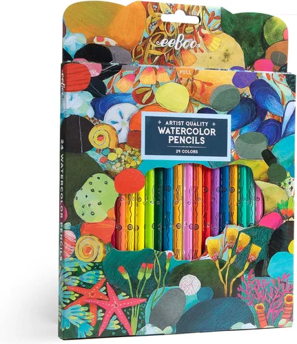 Vista 10 de eeBoo: Lápices de acuarela de hongos, 24 colores de calidad artística para dibujar, bocetos y acuarela, suministros de arte y manualidades