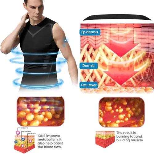 Vista 3 de Expectsky - Chaleco modelador iónico, nueva versión 2023, chaleco moldeador iónico, tela cómoda y transpirable para hombres