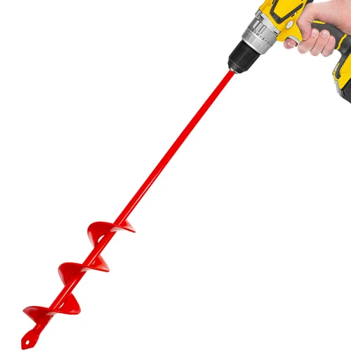 Vista 8 de Broca de taladro para plantar – Broca en espiral de 1.6 x 16.5 pulgadas – Herramienta para plantar bulbos – Taladro hexagonal de 3/8 pulgadas