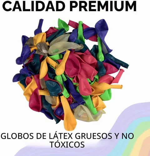 Vista 4 de Kit de arco de guirnalda de globos coloridos, globos surtidos de arcoíris, globos de látex de confeti multicolor, rosa intenso, pavo real, azul