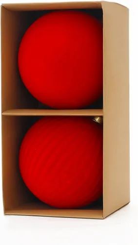 Vista 38 de Adornos de terciopelo de 3.15 pulgadas para árbol de Navidad, juego de 12 Azul empolvado