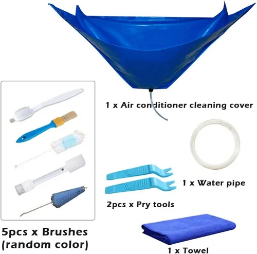 Vista 2 de EMVANV Kit de limpieza de aire acondicionado dividido a prueba de agua, para montar en la pared, cubierta limpia, bolsa de servicio para aire