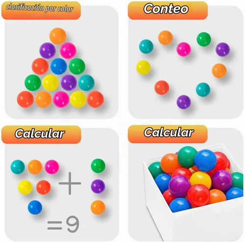Vista 6 de Markdang 170 bolas de plástico a prueba de aplastamiento de 2.1 a 2.2 pulgadas para bebés y niños pequeños, 8 colores brillantes con bolsa