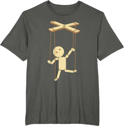 Vista 7 de Puppeteering - Camiseta de marionetas Ventrílocuo de tiriteros, Negro, S