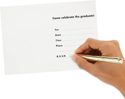Vista 7 de Hallmark Invitaciones para fiesta de graduación 2021, 20 invitaciones con sobres (azul retro)
