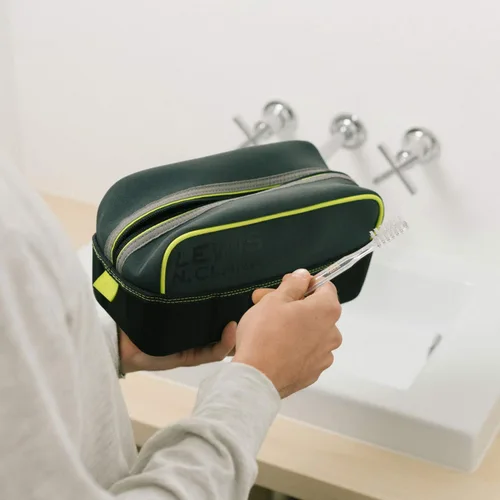 Vista 5 de Lewis N. Clark Travelflex Toiletry Kit, Makeup Bag, Shower Caddy + Travel Organizer for Luggage, Carry-on or Suitcase, Open Zip Top, Charcoal