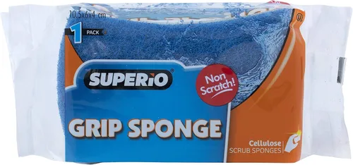 Vista 3 de Esponja exfoliante antiarañazos con un agarre cómodo, esponja de cocina resistente de doble cara, esponja de celulosa, sin arañazos, con juego