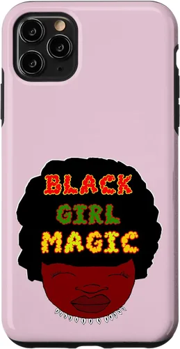 Vista 13 de Funda mágica para iPhone 12 mini niña negra