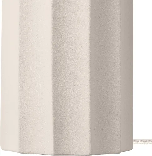 Vista 5 de GLOBE Electric 65922 - Lámpara de mesa de 20 pulgadas, acabado de hormigón acanalado, pantalla de lino blanco