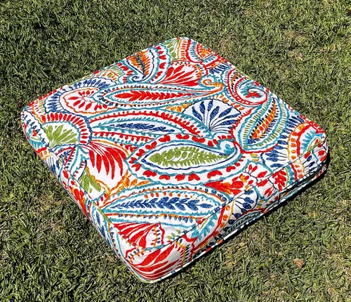 Vista 5 de BELLRINO Juego de 4 fundas de cojín decorativas impermeables para exteriores, de 24 x 24 x 4 pulgadas, para silla, asiento, jardín, banco, porche