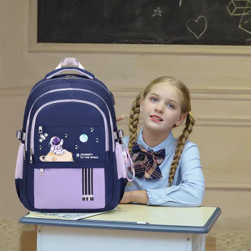 Vista 6 de ACESAK Mochila para niños - Mochila para niños con bolsa de almuerzo - Juego de bolsa de libros para niños, niñas, adolescentes, escuela primaria