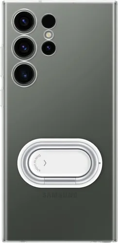 Vista 7 de Samsung Funda protectora para Galaxy S23 Ultra Clear Gadget con empuñadura, soporte, material premium, soporte desmontable para accesorios, versión