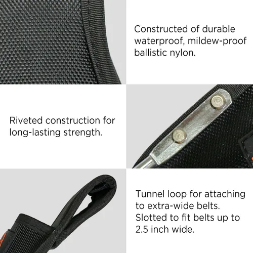 Vista 4 de Funda para Martillo y Alicates Wolf, Fabricada con Nylon Balístico y Acero Resistente, Bolsa de Utilidad y Soporte para Herramientas, Se Fija al