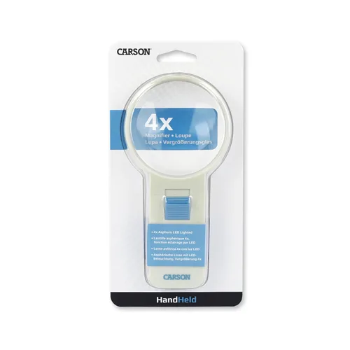 Vista 2 de Carson Lupa asférica iluminada de mano 4x iluminada LED (SV-40)