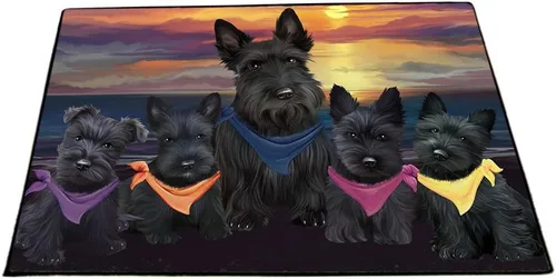 Vista 15 de Doggie of the Day Scottish Terrier Dogs Floor Mat - 4th of July Independence Day - Best Dog Doormat - Protector Decor - Unique Portrait Art