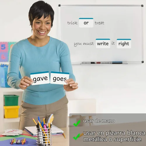 Vista 2 de Attractivia Tarjetas magnéticas de segundo grado (segundo grado) – 46 tarjetas de muñeca grandes resistentes para alfabetización de lectores