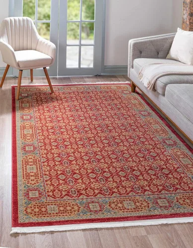 Vista 10 de Unique Loom Palace Collection - Alfombra de área Jefferson (2 pies x 3 pies 1 pulgada, rectangular, crema/caramelo)