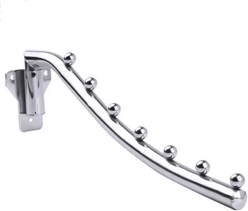 Vista 8 de Perchero plegable de pared para colgar ropa, soporte para brazo oscilante, ganchos de ropa de acero inoxidable, sistema de suspensión de ropa que
