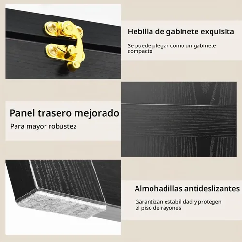 Vista 8 de Escritorio montado en la pared, escritorio flotante plegable de madera, escritorio convertible para computadora con área de almacenamiento, mesa