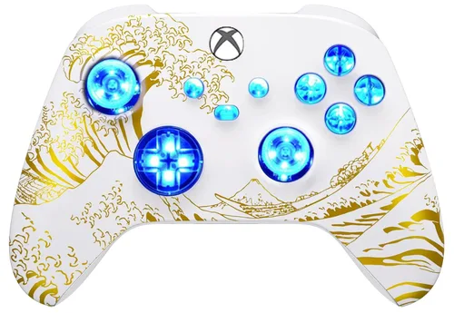 Vista 5 de Silent Modz Custom Modded Controller 7 LED Colors Trigger Stopper w/Pro Grips compatible with Xbox Series S, Xbox Series X, Xbox One, and Windows