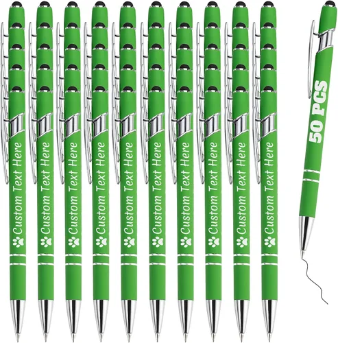 Vista 67 de Bolígrafos personalizados a granel 10 con nombre, grabados con punta de lápiz, bolígrafos de bola personalizados de escritura suave, regalos