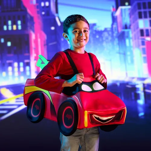 Vista 4 de Disguise Disfraz de vehículo Redbird 3D, accesorio oficial de Batwheels para niños, hasta talla 6