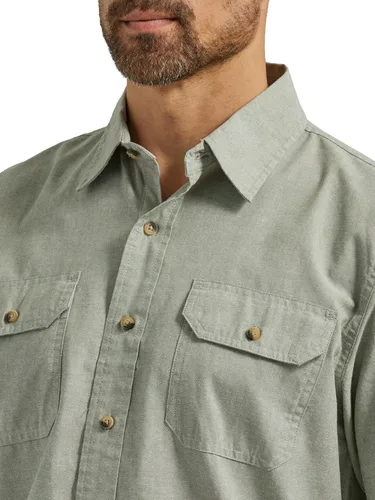 Vista 3 de Wrangler Authentics Camisa tejida clásica de manga corta para hombre