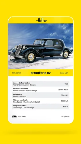 Vista 7 de Heller Kit de construcción de modelos de coche Citroen 15 CV
