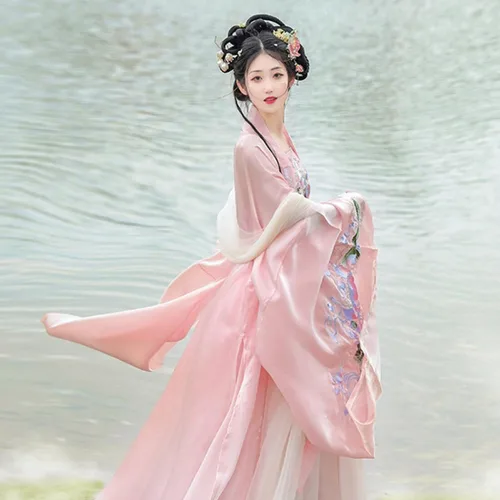 Vista 5 de KAROYD Traje de cosplay, bordado Hanfu chino estilo antiguo traje de las mujeres para HalloweenNavidad