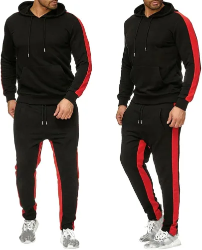 Vista 2 de amropi Conjunto de sudadera con capucha y pantalones para hombre