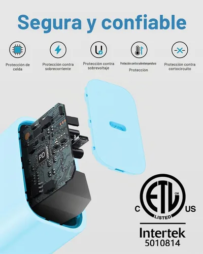 Vista 6 de CXX 20W Fast Charger for iPhone 14/13/12 [3-Pack, MFi Certified] Blue