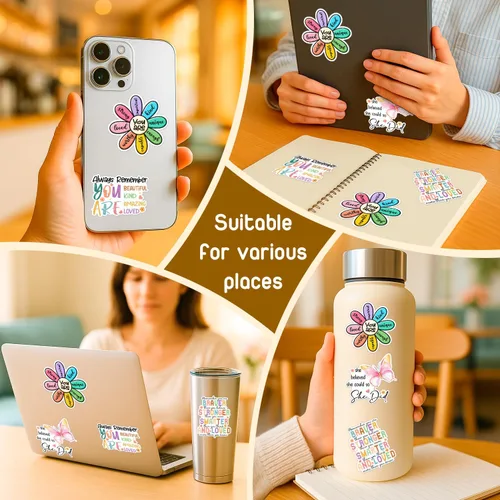 Vista 23 de (4 piezas) Calcomanías cristianas – Calcomanías de vinilo impermeables con versículo de la Biblia para laptop, botella de agua, automóvil