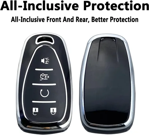 Vista 3 de Funda para Llavero Compatible con Chevy Camaro Cruze Equinox Malibu Traverse Blazer Volt Bolt Sonic Trax
