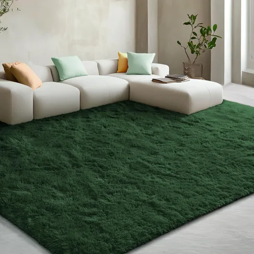 Vista 65 de EVOIONOS Alfombra Redonda Negra para Dormitorio, 4x4 Pies Alfombra de Área Circular Suave y Esponjosa para Sala de Estar, Alfombra Circular de Felpa
