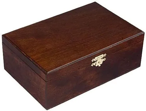 Vista 2 de Caja de madera con 6 piezas de ajedrez de torneo por Wegiel