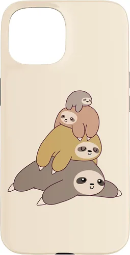Vista 6 de Sloth Stack Cartoon Graphic Design Cute Doodle Phone Case for iPhone 17