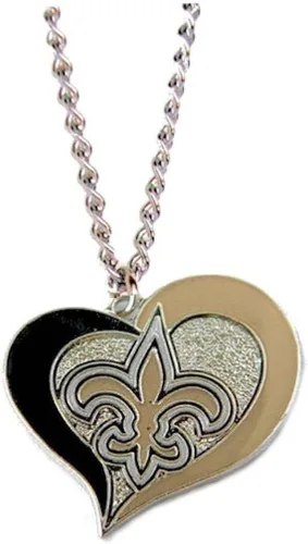 Vista 6 de Collar con colgante de corazón en espiral de la NFL - Joyería de regalo para mamá, esposa, hermana, hija, mejor amiga - Regalo ideal