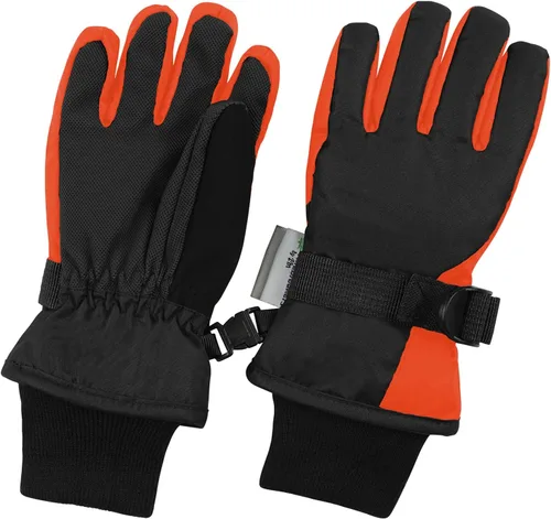 Vista 9 de Waterproof Kids Ski Snow Gloves, 100G 3M Thinsulate Warm Winter Boys Girls Negro