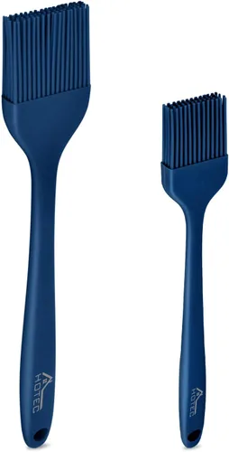 Vista 6 de HOTEC Cepillos para glasear resistentes al calor de 600 ℉, cepillo de repostería de silicona sin BPA, para untar aceite, mantequilla, salsa, adobos
