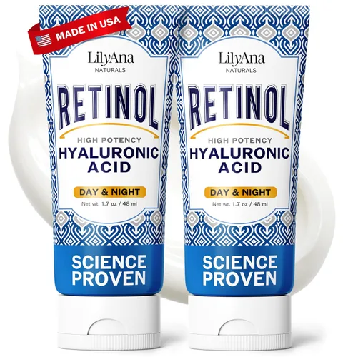 Vista 8 de LilyAna Naturals Crema facial de retinol antienvejecimiento para mujeres, crema antiarrugas y cuello para reafirmar, hidratante de retinol para cara