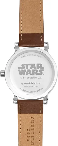 Vista 3 de STAR WARS Reloj de cuarzo analógico vintage para adultos, Marrón, Moderno, Retro