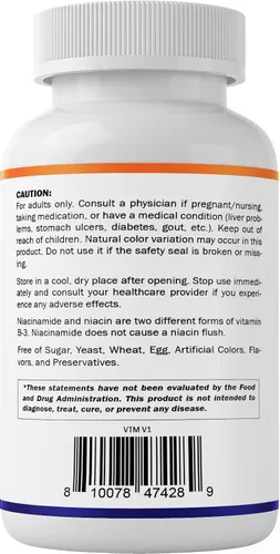 Vista 9 de Vitamatic Niacinamida 500 mg 240 Tabletas - Vitamina B3 sin rubor - Apoya la producción de energía