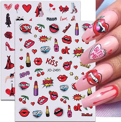 Vista 17 de Calcomanías líquidas para arte de uñas, diseño de mariposa, negro, plateado, mariposa, luna, 3D, autoadhesivas, suministros de arte de uñas