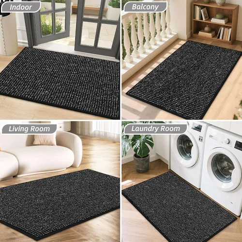 Vista 7 de BEQHAUSE Alfombra de Entrada de 20"x32" Tapete Interior para Puerta Antideslizante Lavable, Alfombras de Pasillo Absorbentes y Resistentes a Manchas
