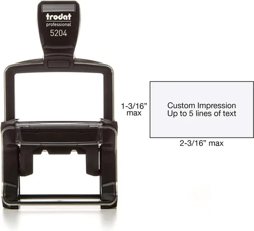 Vista 2 de Trodat Professional 5204 - Sello autoentintado personalizado (1-3/16 pulgadas x 2-3/16 pulgadas)