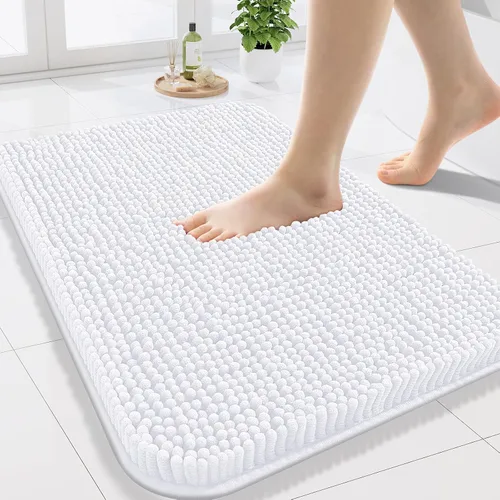 Vista 159 de Arotive Alfombras de baño de felpilla extrasuaves y absorbentes, de 24 x 16 pulgadas, lavables a máquina, parte trasera de goma antideslizante