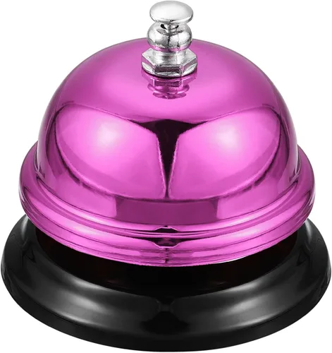 Vista 10 de uxcell Campana de escritorio, 3.346 in (3.35 pulgadas) para restaurantes, servicio, azul