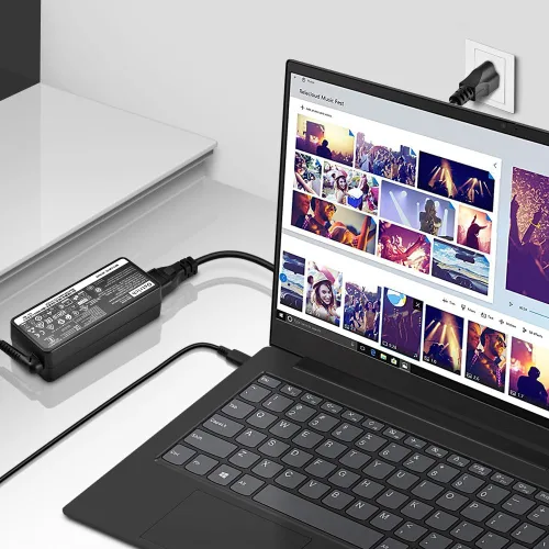 Vista 7 de Cargador compatible con Lenovo Laptop Computadora Thinkpad Yoga Chromebook USB C Cargador portátil 65W 45W