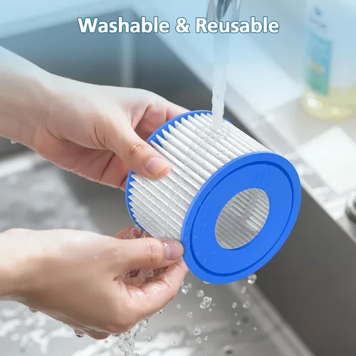 Vista 4 de Paquete de 12 cartuchos de filtro para bañera de hidromasaje tipo VI compatibles con Coleman SaluSpa 90353E, 58323E, 53323, bomba de piscina