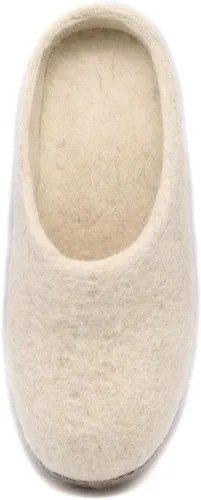 Vista 3 de Pantuflas tipo mule para mujer de lana merino de fieltro 'Astoria